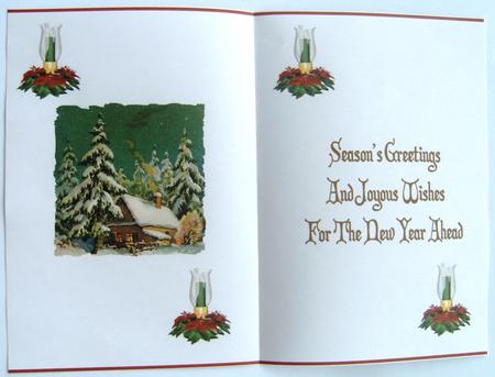 Christmas Winter Scene Insert by Margaret Scott