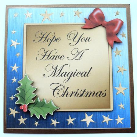 8 x 8 Elegant Christmas Greetings Kit with 3D Decoupage by Margaret Scott