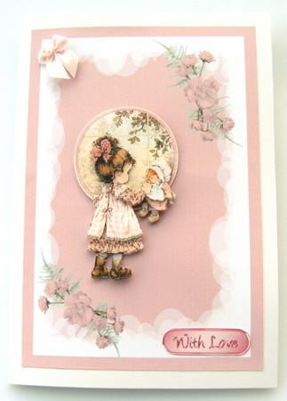Pink and Blue Floral Card Fronts by Margaret Scott