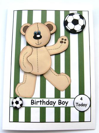 Footie Bear Green White by Margaret Scott