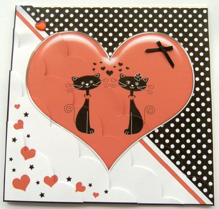 8 x 8 Kool Kats Purrfect Love Kit with Scalloped Corners by Margaret Scott