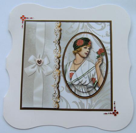 Elegant Cameo Card Front with Pyramid Layers 3 by Margaret Scott