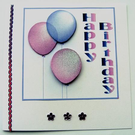 Birthday Balloons - Pink & Lilac by Margaret Scott