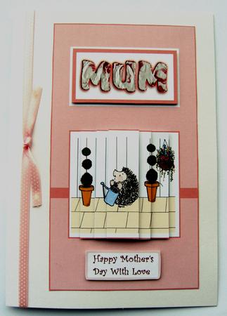 Mum Spike A5 Card Front with Panel Stackers by Margaret Scott