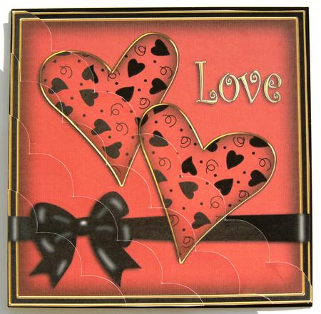 8 x 8 Love Hearts Kit with Scalloped Corners by Margaret Scott