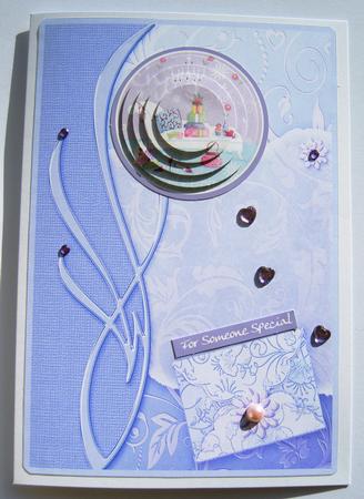 Blue and Pale Blue Scrapbook Style Leaves Card Fronts by Margaret Scott