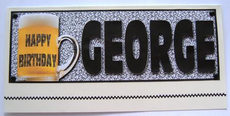 Happy Birthday George Large Dl (black) by Margaret Scott