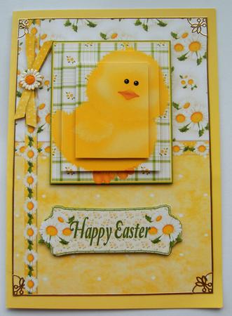 Springtime Easter Chick Card Front and Topper by Margaret Scott