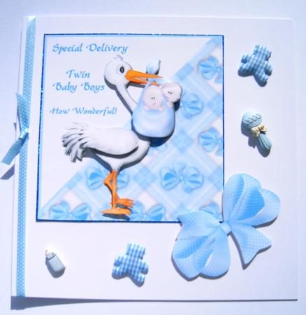 Special Delivery - Twin Baby Boys by Margaret Scott