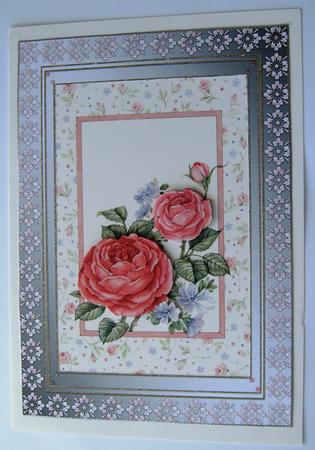Framed Note Paper or Blank Card Base (silver) by Margaret Scott