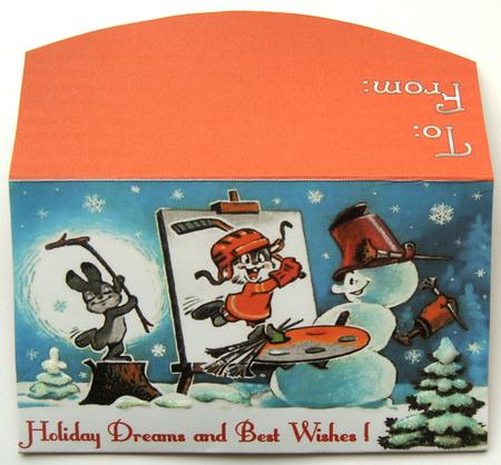 Snowman Money and Gift Voucher Wallet by Margaret Scott