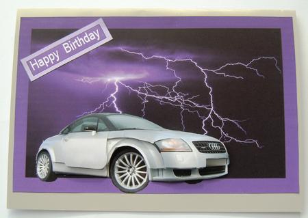 Silver Audi Sport Decoupage by Margaret Scott
