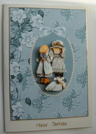 Flowers & Pearls Card Fronts 3 by Margaret Scott