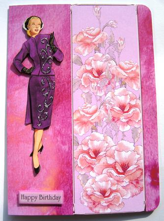 Roses and Crushed Silk Blank Card - Rose by Margaret Scott