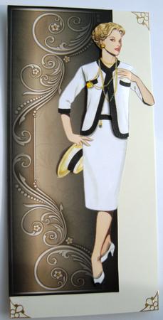 50's Fashion Large Dl with Decoupage by Margaret Scott