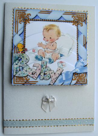 Baby Boy Blue 5in Round Bottom Stacker by Margaret Scott