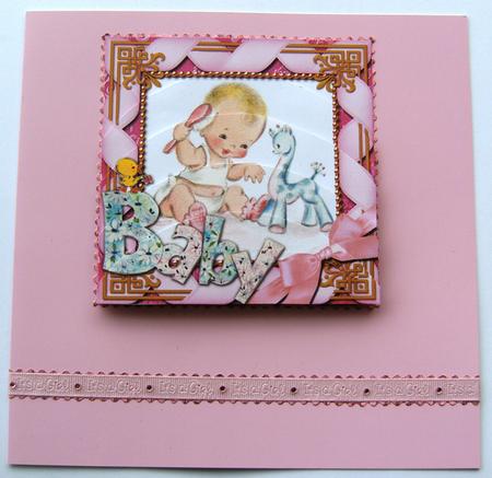 Baby Girl Pink 5in Round Bottom Stacker by Margaret Scott