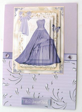 Beautiful Purple Gown with Bow, Pyramids by Margaret Scott