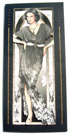 Art Deco Lady Elise (black) Large Dl by Margaret Scott