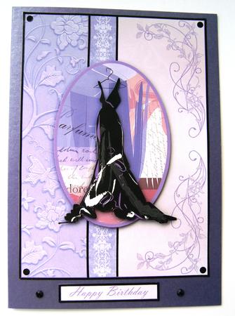 Little Black Dress Card Front & Topper by Margaret Scott