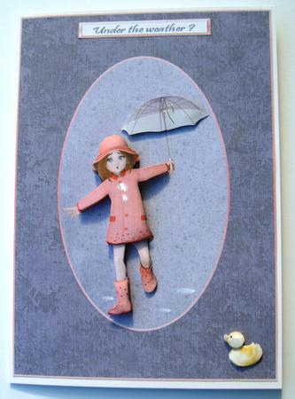 Raindrops Card Front by Margaret Scott