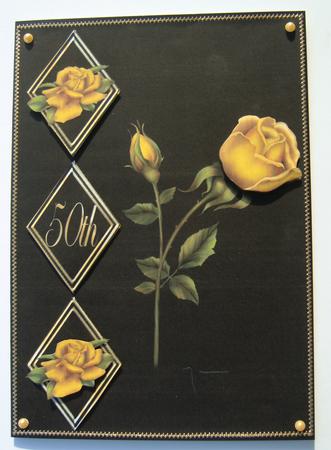Golden Rose Quick Card by Margaret Scott