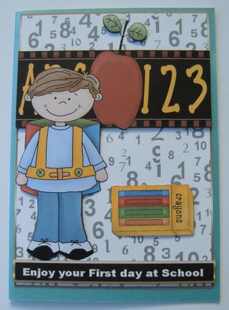 First Day at School Boy by Margaret Scott