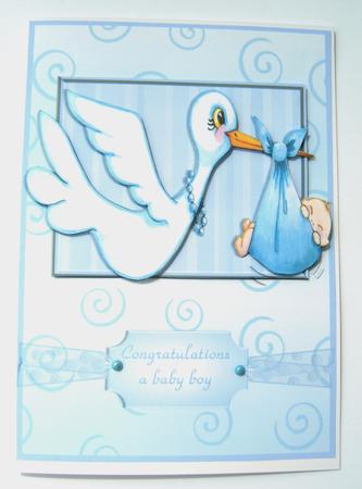 Baby Boy Stork by Margaret Scott