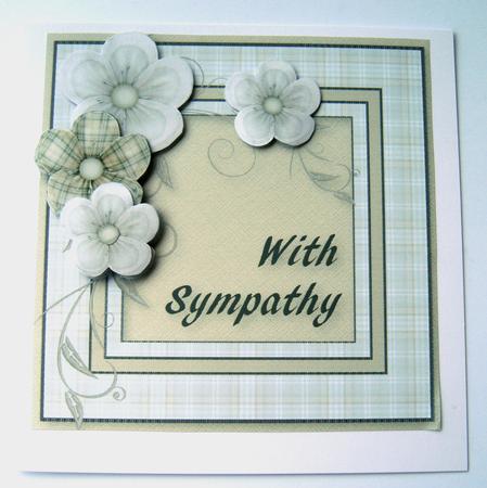 With Sympathy Large Card Front by Margaret Scott