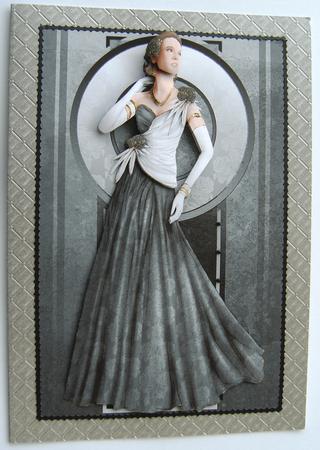 Art Deco Lady Rose (black) by Margaret Scott