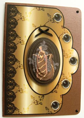 Scallop Edge Card Bases with Lace Trim in Gold and Silver by Margaret Scott