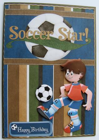 Soccer Star with Decoupage by Margaret Scott