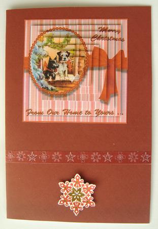 Dogs in the Window Christmas from Our Home to Yours Pyramid by Margaret Scott