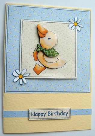 Sniffing for Bread 6x6 Square Card Front with Decoupage by Margaret Scott
