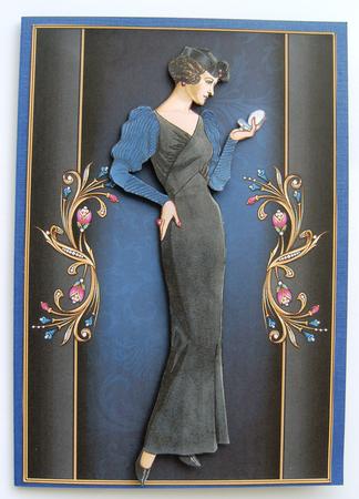 Art Deco Card Front by Margaret Scott