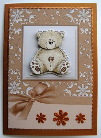Luxurious A5 Floral Card Fronts with Bow by Margaret Scott
