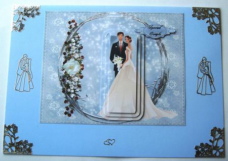 Wedding Couple Oval by Margaret Scott