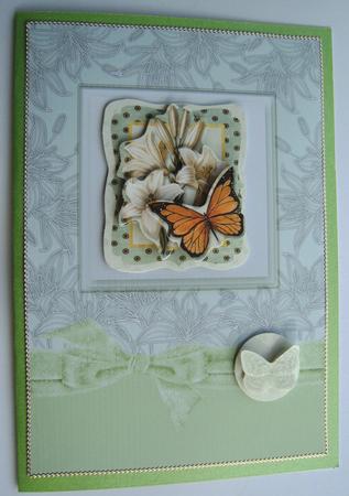 Deluxe A5 Floral Card Fronts with Bow by Margaret Scott