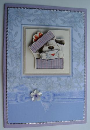 Deluxe A5 Floral Card Fronts with Bow by Margaret Scott