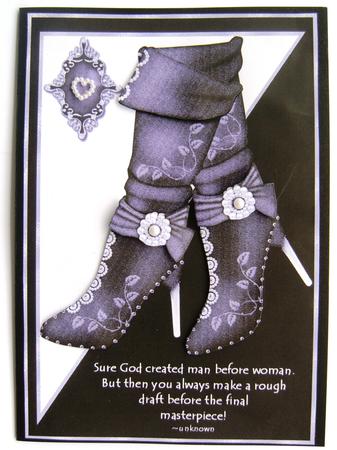 You Go Girl Card Topper in Purple by Margaret Scott