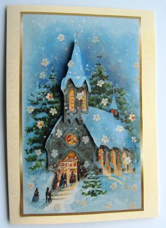 Christmas Mass Decoupage Topper 2 by Margaret Scott