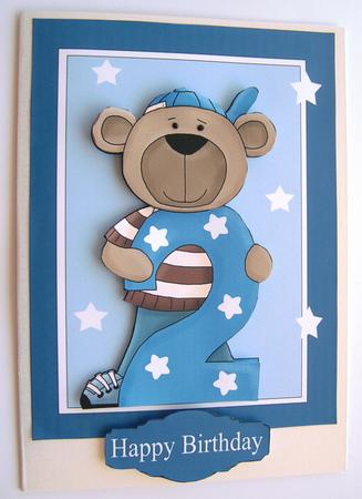 Second Birthday Bear 3D by Margaret Scott