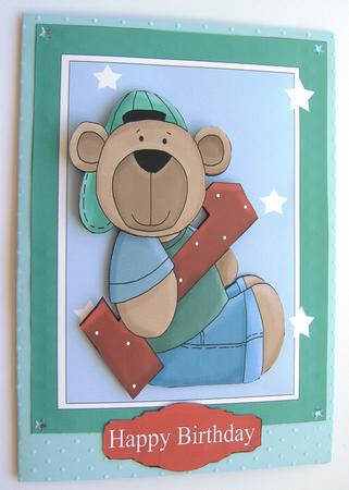 First Birthday Bear 3D by Margaret Scott