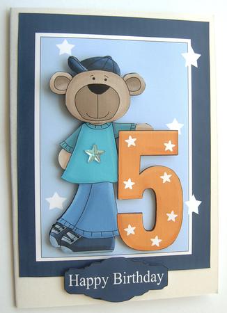 Fifth Birthday Bear 3D by Margaret Scott