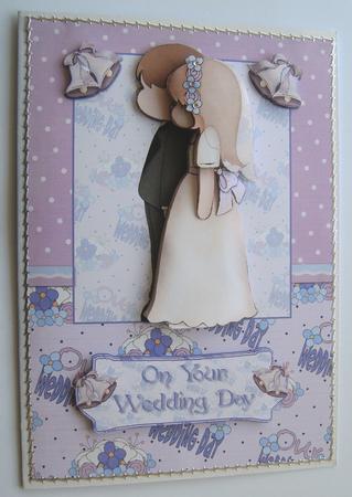 The Marriage Card Front with Decoupage by Margaret Scott