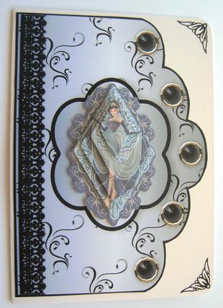 Scallop Swirls 'n Lace Card Bases- Bronze and Silver by Margaret Scott