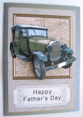Father's Day Vintage Ford by Margaret Scott