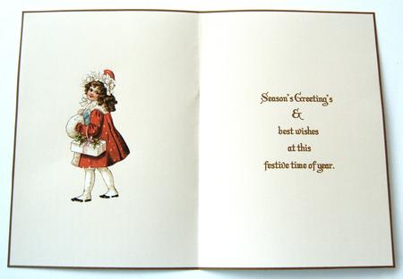 Christmas Little Girl in Red Insert by Margaret Scott