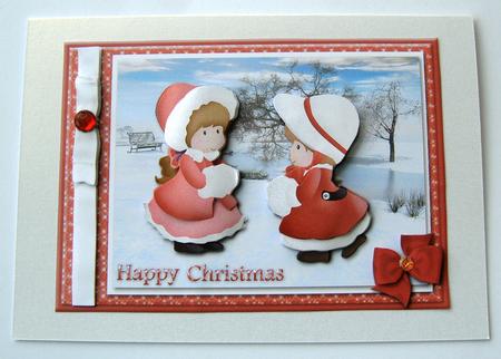Winter Girls in Red by Margaret Scott