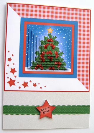 Holly Jolly Christmas Tree! Quick Card with Pyramage by Margaret Scott